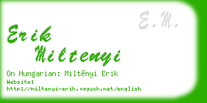 erik miltenyi business card