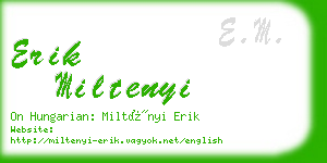 erik miltenyi business card